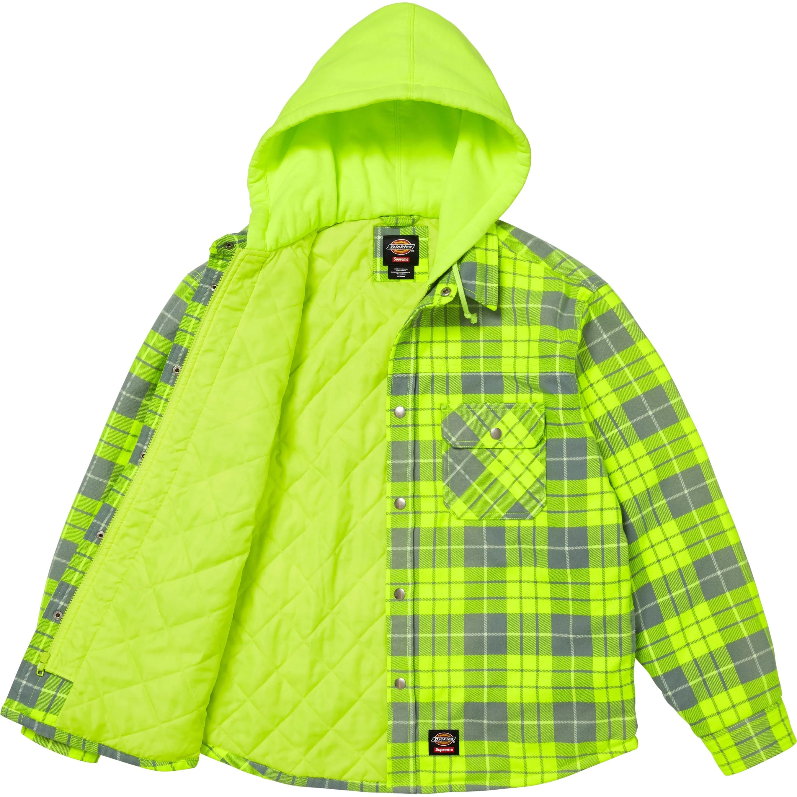 Supreme®/Dickies® Lined Zip Up Hooded Flannel Shirt view 8
